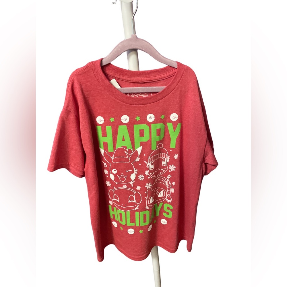 Pokémon Kids Christmas Tee – Holiday Pikachu Shirt NWT (M)